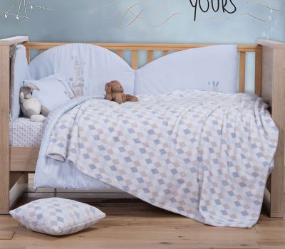 ΒΡΕΦΙΚΗ ΚΟΥΒΕΡΤΑ FLEECE ΑΓΚΑΛΙΑΣ NEF-NEF Homeware SWEET RHOMBUS 75×110