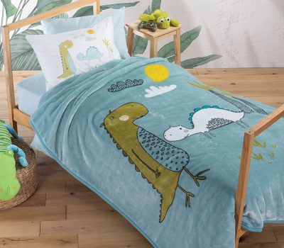 ΠΑΙΔΙΚΗ ΚΟΥΒΕΡΤΑ DINO-DRAGON TIME 160×220 | NEF-NEF Homeware