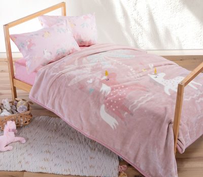 ΠΑΙΔΙΚΗ ΚΟΥΒΕΡΤΑ UNICORN FOREVER 160×220 | NEF-NEF Homeware