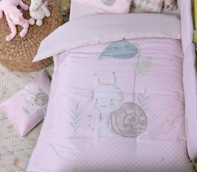 ΒΡΕΦΙΚΟ ΠΑΠΛΩΜΑ CUTE SNAIL 110×140 | NEF-NEF Homeware