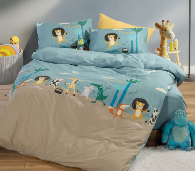 NEF-NEF Homeware ΠΑΙΔΙΚΗ ΣΕΤ ΠΑΠΛΩΜΑΤΟΘΗΚΗ ΜΟΝΗ WILD DANCE 160×240