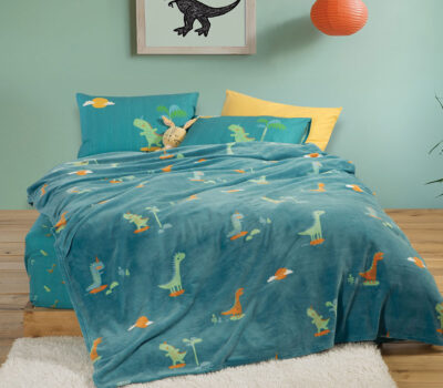 NEF-NEF Homeware ΠΑΙΔΙΚΗ ΚΟΥΒΕΡΤΑ DINOS ON WHEELS 160×220