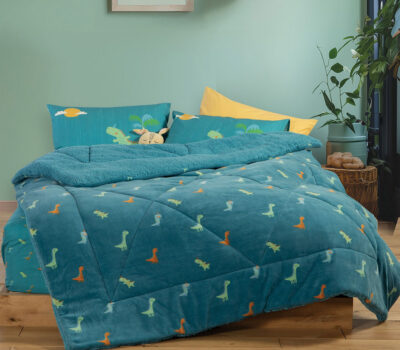 NEF-NEF Homeware ΠΑΙΔΙΚΟ ΚΟΥΒΕΡΤΟΠΑΠΛΩΜΑ DINOS ON WHEELS 160×220