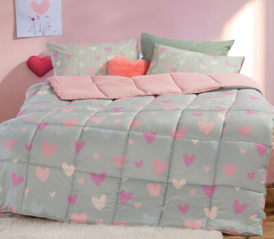 NEF-NEF Homeware ΠΑΙΔΙΚΟ ΠΑΠΛΩΜΑ ΜΟΝΟ HEARTS ATTACK 160×220