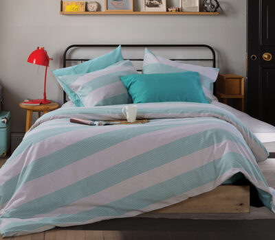 NEF-NEF Homeware ΣΕΤ ΠΑΠΛΩΜΑΤΟΘΗΚΗ ΒΑΜΒΑΚΕΡΗ ΥΠΕΡΔΙΠΛΗ CASUAL STRIPE 240×230