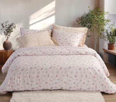 NEF-NEF Homeware ΣΕΤ ΠΑΠΛΩΜΑΤΟΘΗΚΗ ΒΑΜΒΑΚΕΡΟ ΠΕΡΚΑΛΙ ΥΠΕΡΔΙΠΛΗ LORALEY 240×230
