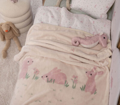 NEF-NEF Homeware ΒΡΕΦΙΚΗ ΚΟΥΒΕΡΤΑ ΚΟΥΝΙΑΣ COUNTRY BUNNY 100×140
