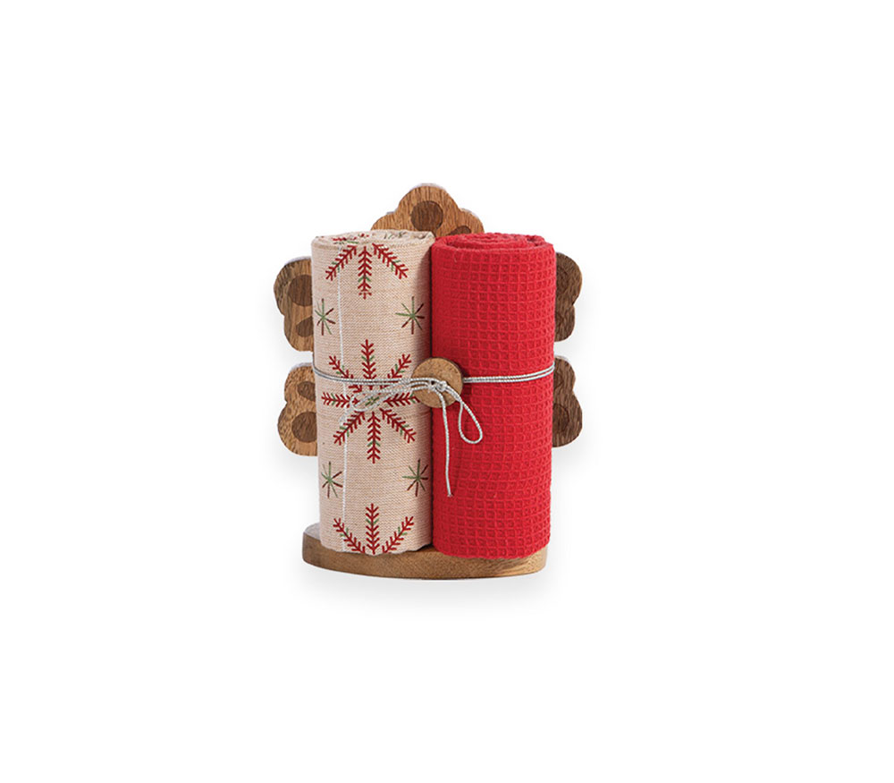 NEF-NEF Homeware ΧΡΙΣΤΟΥΓΕΝΝΙΑΤΙΚH ΒΑΣΗ SNOWFLAKE ΜΕ ΠΟΤΗΡΟΠΑΝΑ 2ΤΜΧ 40x70