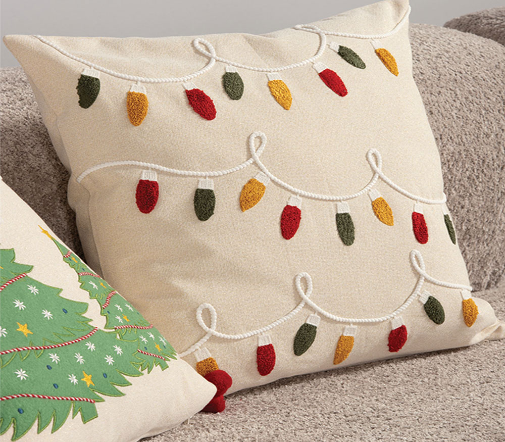 NEF-NEF Homeware ΧΡΙΣΤΟΥΓΕΝΝΙΑΤΙΚΟ ΔΙΑΚΟΣΜΗΤΙΚΟ ΜΑΞΙΛΑΡΙ HAPPY HOLIDAY LIGHTS 45x45 - Image 2