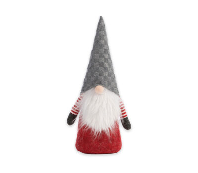 NEF-NEF Homeware ΧΡΙΣΤΟΥΓΕΝΝΙΑΤΙΚΟ ΣΤΟΠ ΠΟΡΤΑΣ GNOME GREY HAT 40CM