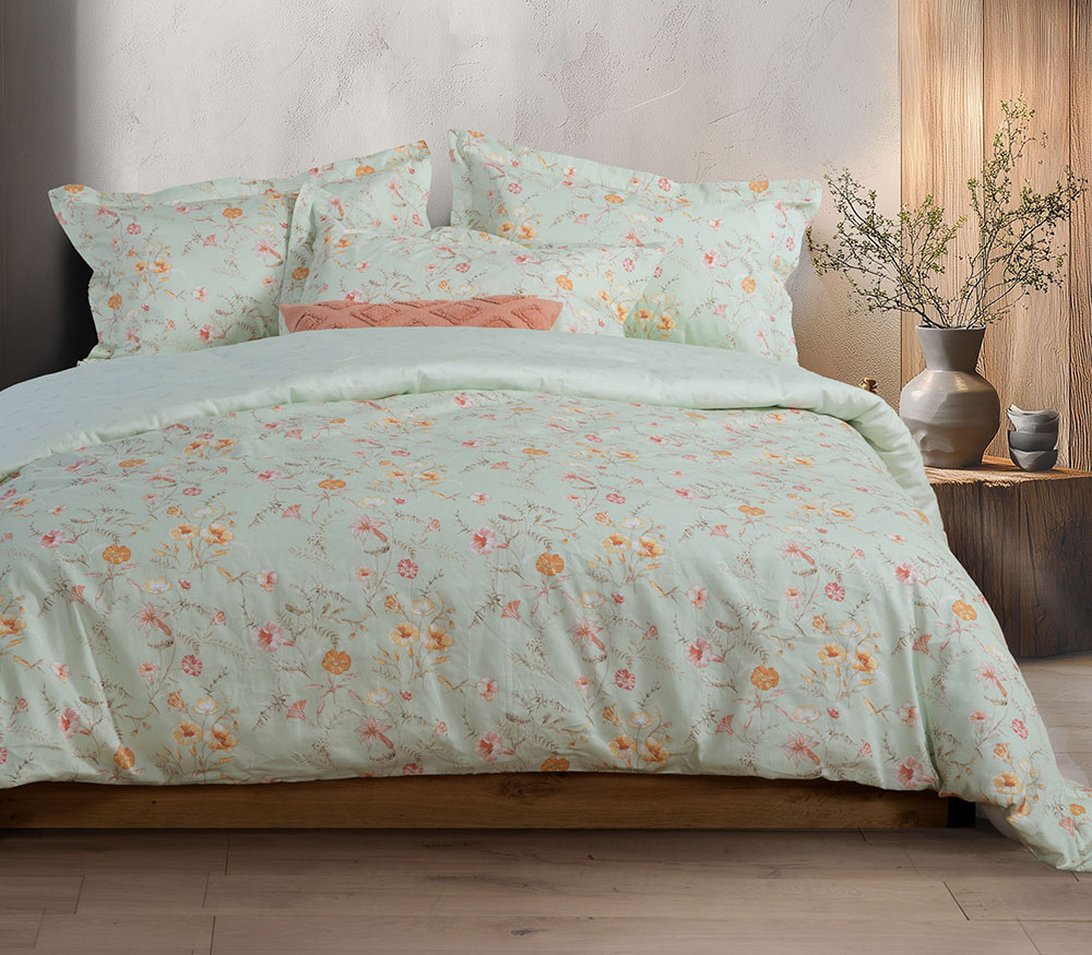 NEF-NEF Homeware ΣΕΤ ΠΑΠΛΩΜΑΤΟΘΗΚΗ ΒΑΜΒΑΚΟΣΑΤΕΝ ΥΠΕΡΔΙΠΛΗ MIMOSA 240x230