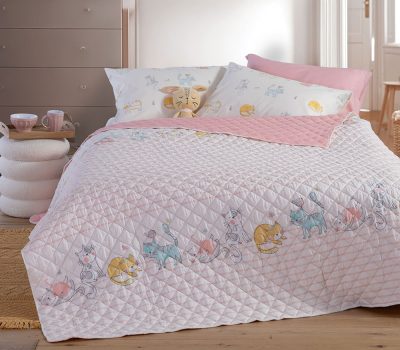 NEF-NEF Homeware ΠΑΙΔΙΚΟ ΚΟΥΒΕΡΛΙ ΜΟΝΟ CAT LIFE 180×240