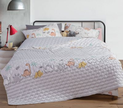 NEF-NEF Homeware ΠΑΙΔΙΚΟ ΚΟΥΒΕΡΛΙ ΜΟΝΟ DINOSAUR ART 180×240