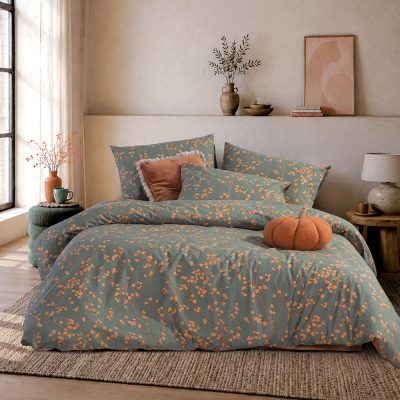 NEF-NEF Homeware Σετ Σεντόνια Βαμβακερά King Size με Λάστιχο Floriva