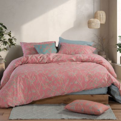NEF-NEF Homeware ΣΕΤ ΣΕΝΤΟΝΙΑ ΒΑΜΒΑΚΕΡΑ ΥΠΕΡΔΙΠΛΑ FLORIVA ΜΕ ΛΑΣΤΙΧΟ