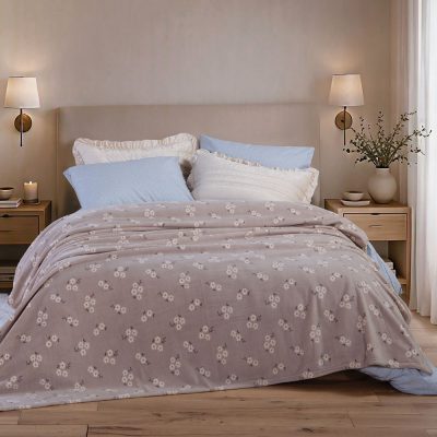 NEF-NEF Homeware Κουβέρτα Fleece Υπέρδιπλη Judith