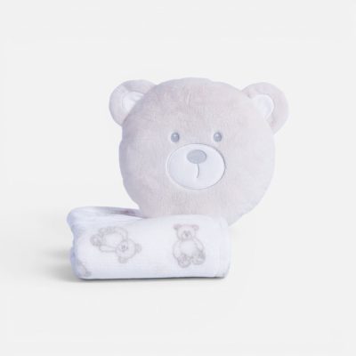 NEF-NEF Homeware Κουβερτάκι με Μαξιλάρι Βρεφικό Fleece Honey Bear 75×100