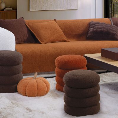 NEF-NEF Homeware Μπουκλέ Σκαμπό Stool 35×40