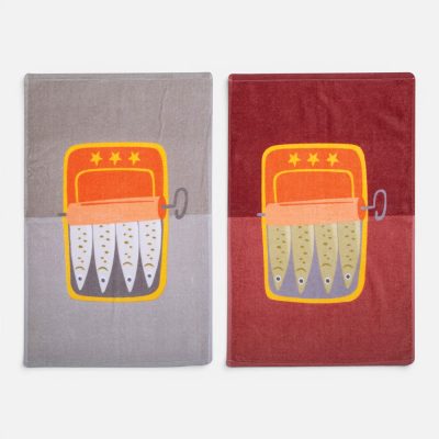 NEF-NEF Homeware Ποτηρόπανο Βελουτέ Sardines 40×60