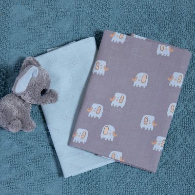 Nef-Nef Homeware Σετ Σεντόνια Λίκνου Βρεφικά 2τεμ. Elephants